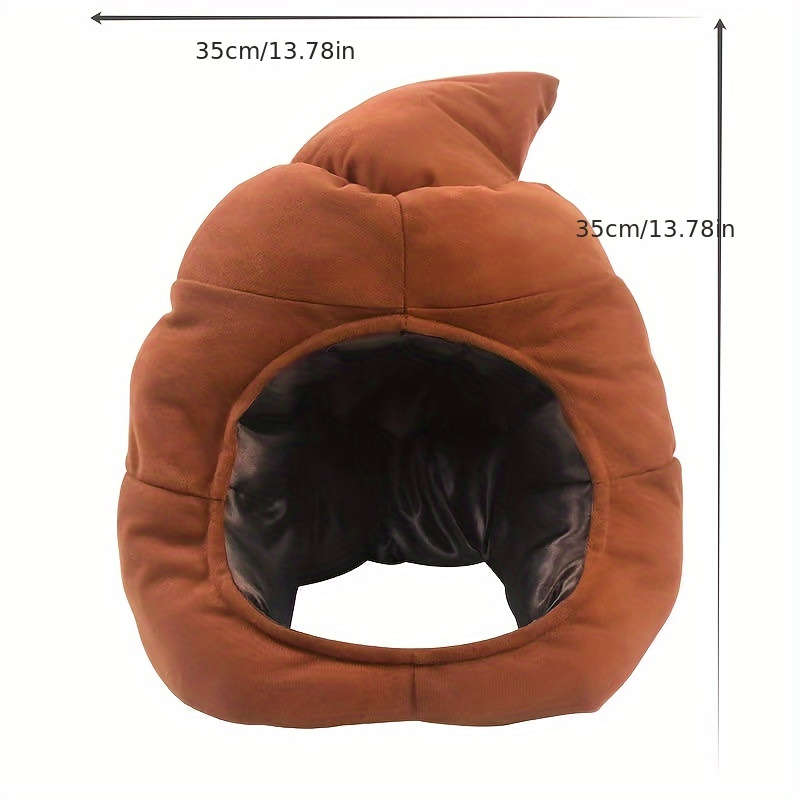 1pc Funny Head Cover Hat Cartoon Cute Warm Sand Sculpture Big Hat Gift Windproof Poop Plush Funny P