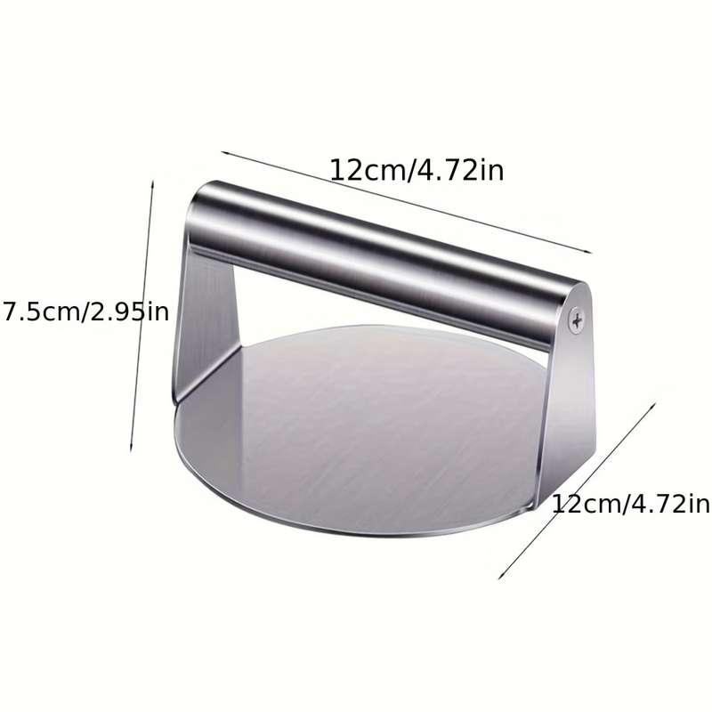 1pc Stainless Steel Burger Press Non-Stick Patty Molds for Perfect Hamburgers Sandwiches and St