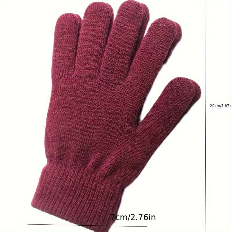 1 Pair Blue Black Gray Red Grass Green Warm Gloves
