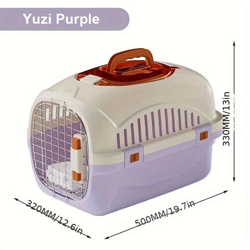 1pc Gray Airplane Box Add Hanging Bowl Add Partition Pet Bag