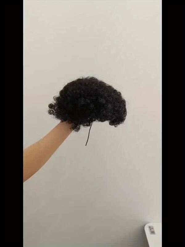 1Pc Black 10.16cm Fashion Design Wig