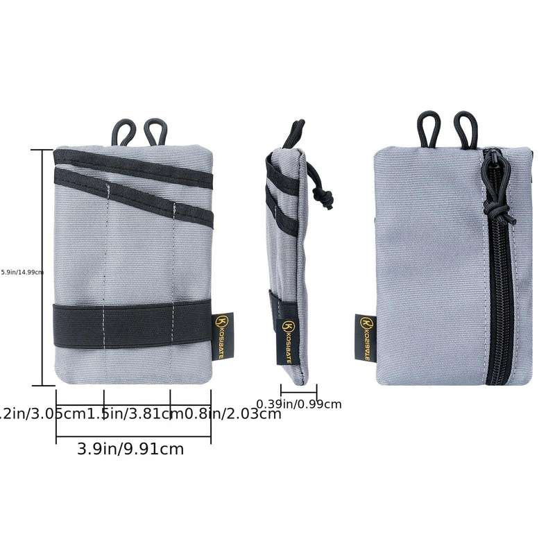 1pc EDC Pouch EDC Pocket Organizer Mini Tool Pouch With 4 Pockets For Knife Flashlight Card Men'