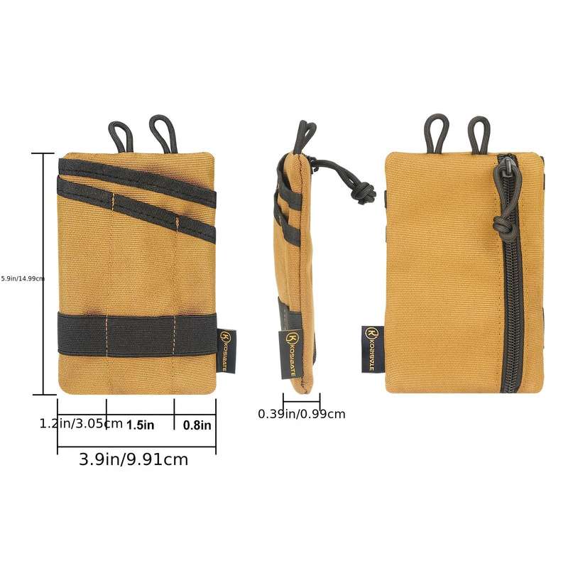 1pc EDC Pouch EDC Pocket Organizer Mini Tool Pouch With 4 Pockets For Knife Flashlight Card Men'