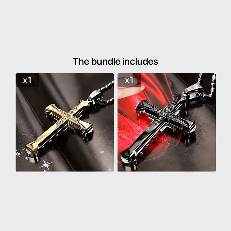 1 Piece Golden Add Black Jesus Theme Pendant