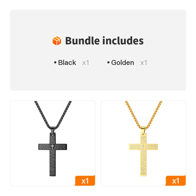 1 Piece Black Add Golden Jesus Theme Pendant