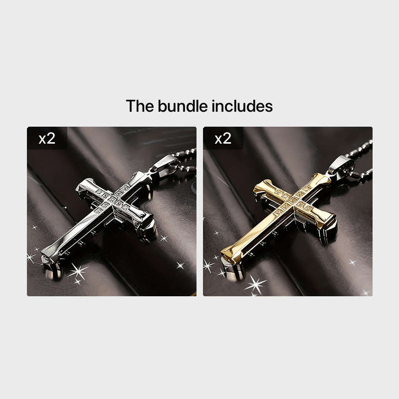1 Piece Golden Add Silvery Jesus Theme Pendant