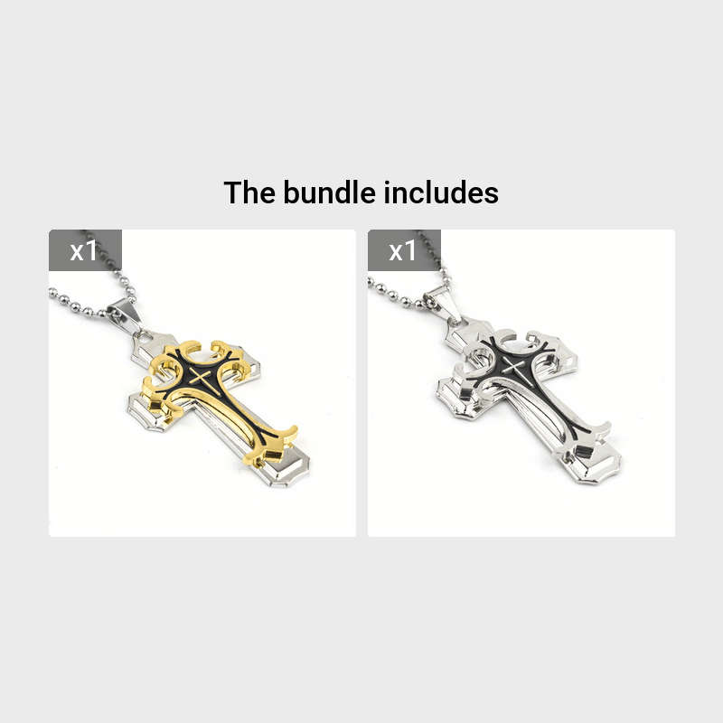 1 Piece Golden Add Steel Color Jesus Theme Pendant