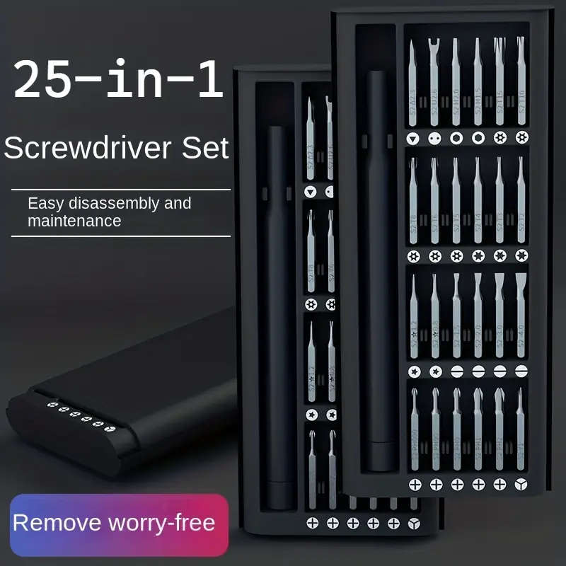 25 in 1 Precision Screwdriver Kit Versatile Repair Tool for Mobile Devices And Tablets Made of Sturd