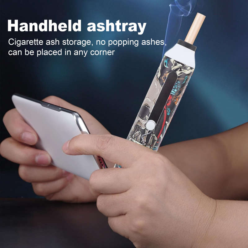 1pc Car Ashtray Portable Smoke Extinguisher Multiple Patterns Available for Coarse Medium and F