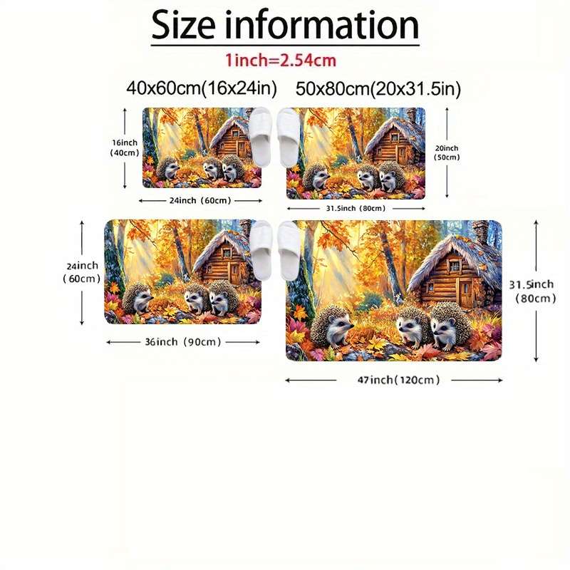 1Pc Yellow 19.69x31.49inch 50x80cm Floor Mat