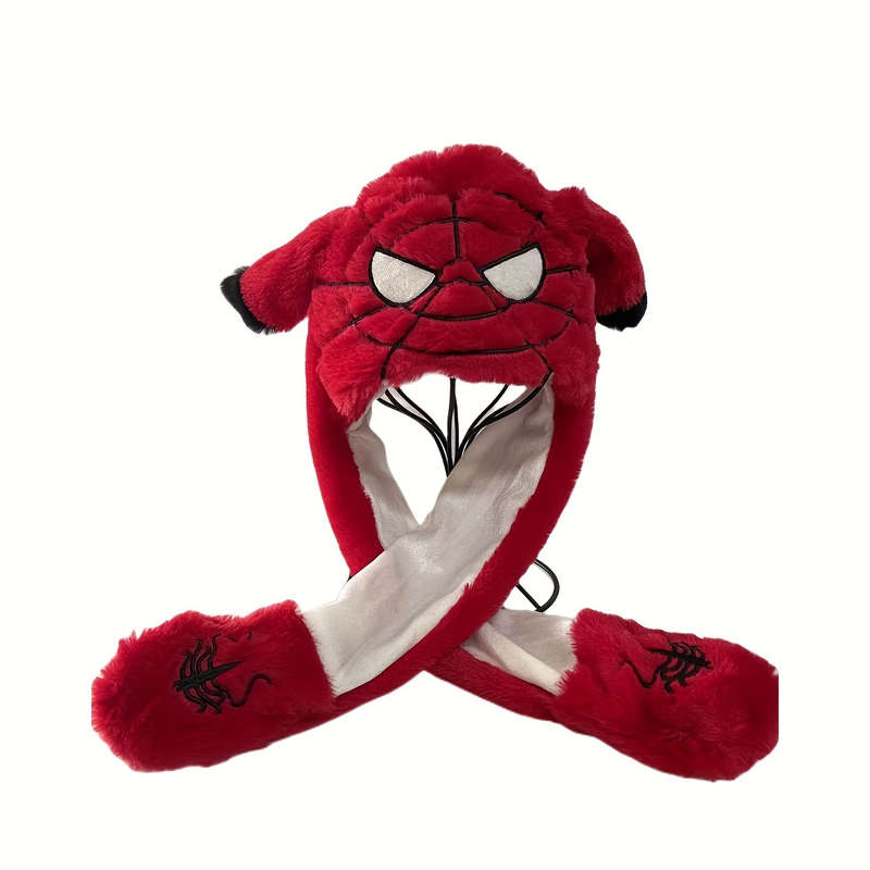 1pc Spiderman-Themed Plush Hats with Ears Perfect for Festival Costumes Or As a Birthday Present.
