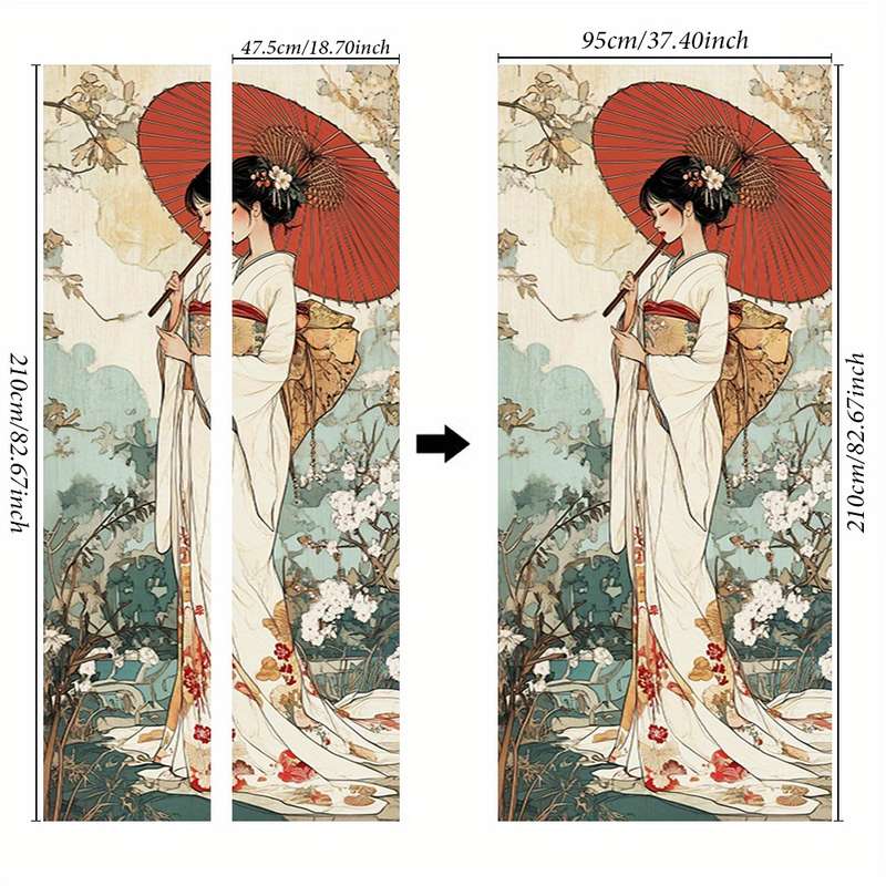 1Pc 76.96x199.9cm Door Window Sticker