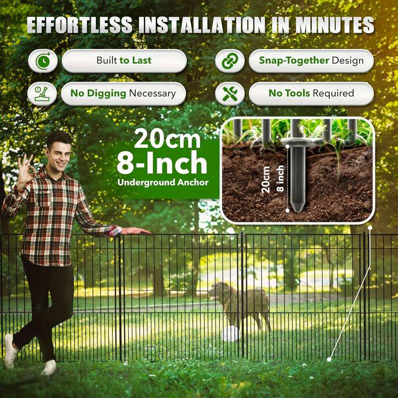 1pc Black size 73.66cm L x 81.28cmH (10 Panels)Pet Cage