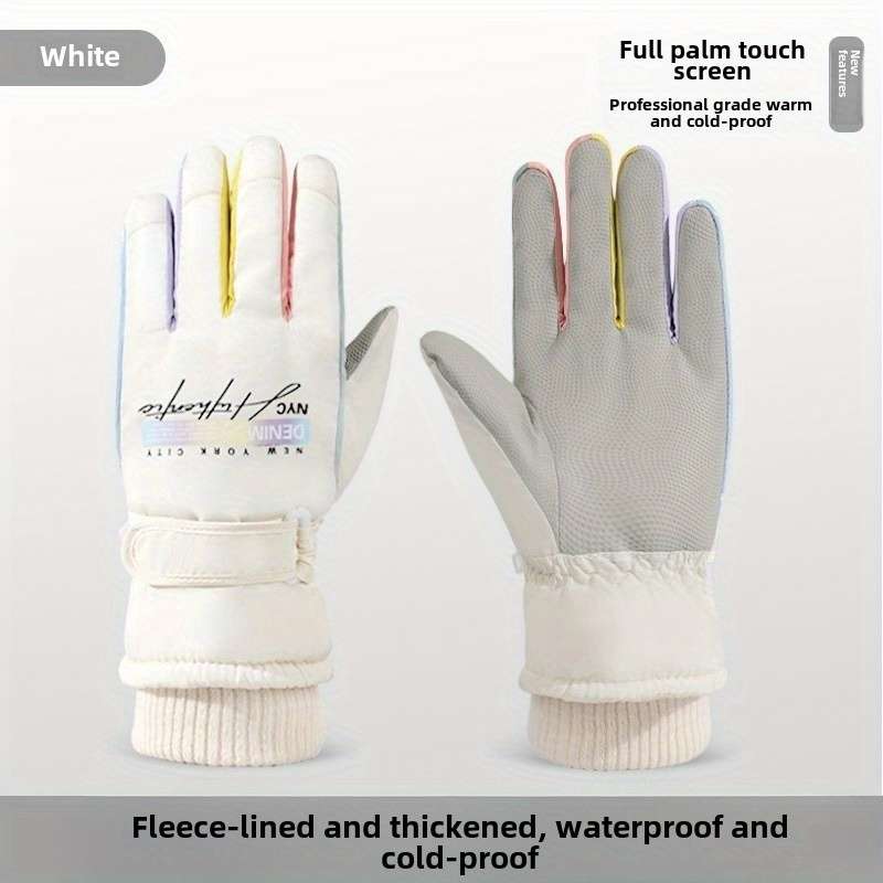 1 Pair Black Warm Gloves