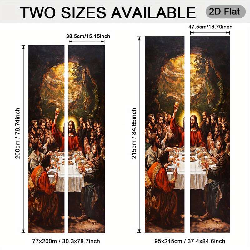 1pc 30.3x78.7 inches   77x200 cm   Jesus Christian Themed Stickers
