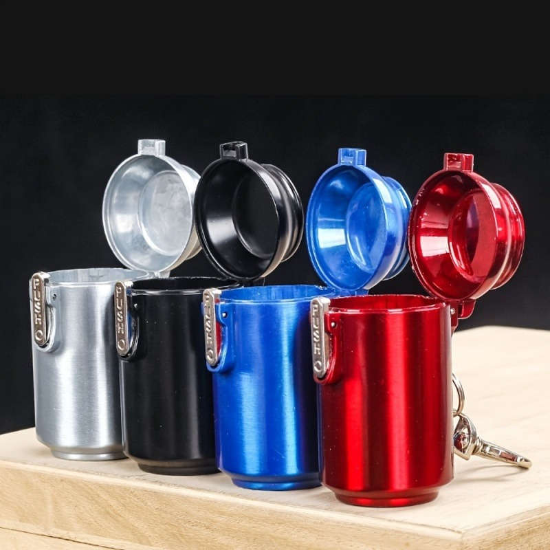 1pc Portable Mini Ashtray Bag In Bag Keychain