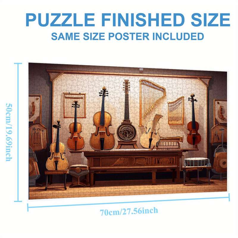 1000pcs Jigsaw Puzzle for Adults Musical Wonders from Ancient Bells to Modern Elect