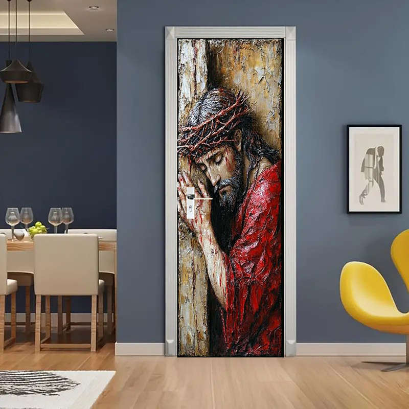 1pc 95.0x214.88cm Jesus Christian Themed Stickers