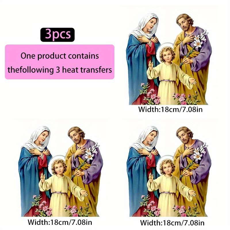 3pc  Jesus Christian Themed Stickers