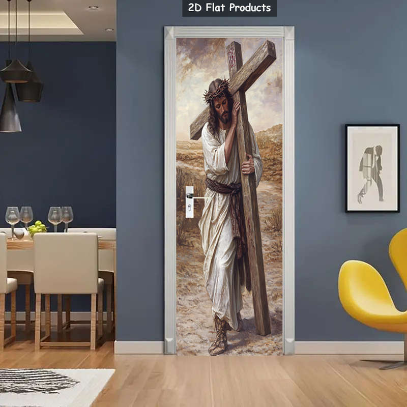 1pc 95.0x209.8cm Jesus Christian Themed Stickers