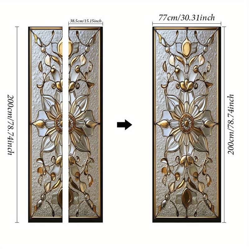 1Pc 76.96x199.9cm Door Window Sticker