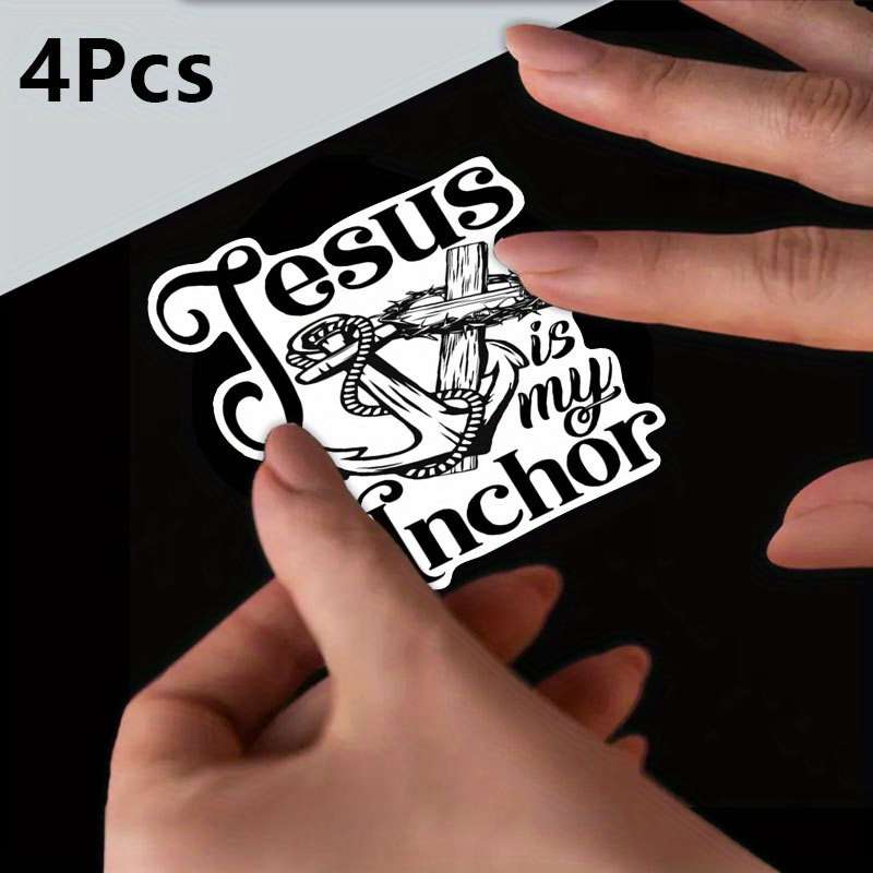 4Pcs Jesus Christian Themed Stickers