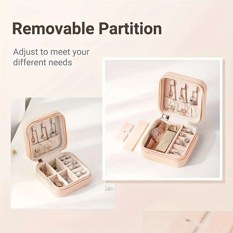 Vintage Leather Jewellery Box - Pink