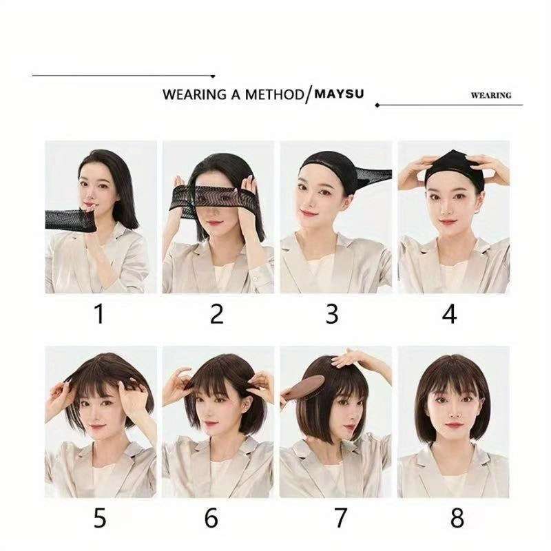 1Pc Black 60.96cm Fashion Design Wig