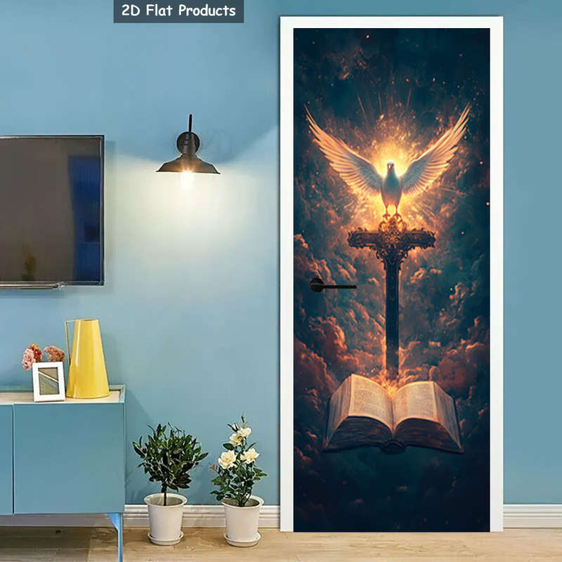 1pc 95.0x209.8cm Jesus Christian Themed Stickers