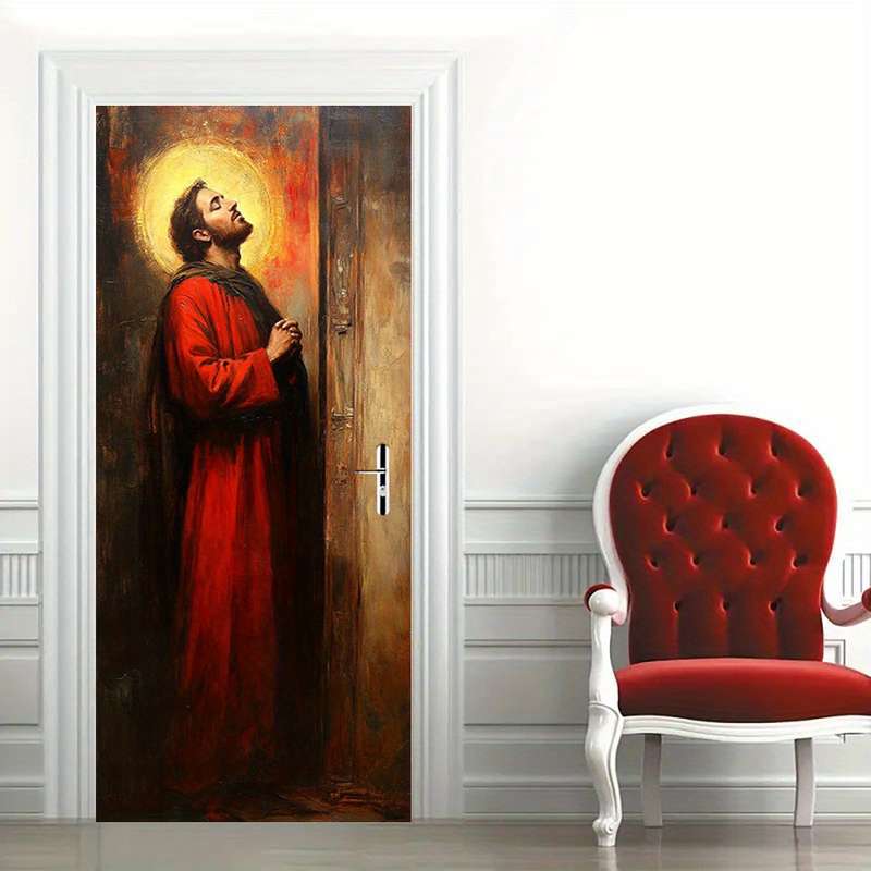 1pc 95.0x214.88cm Jesus Christian Themed Stickers