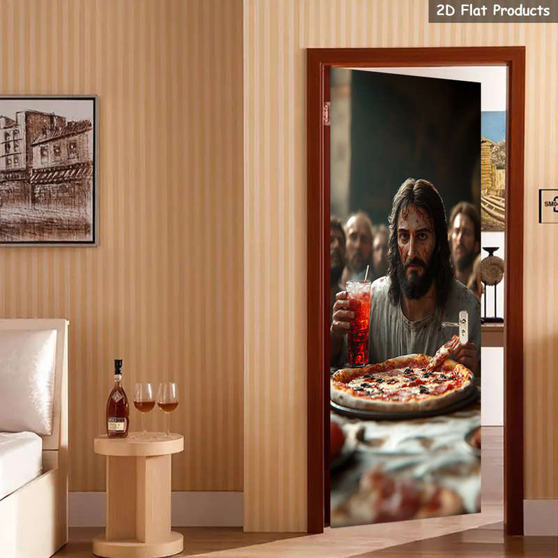 1pc 95.0x214.88cm Jesus Christian Themed Stickers