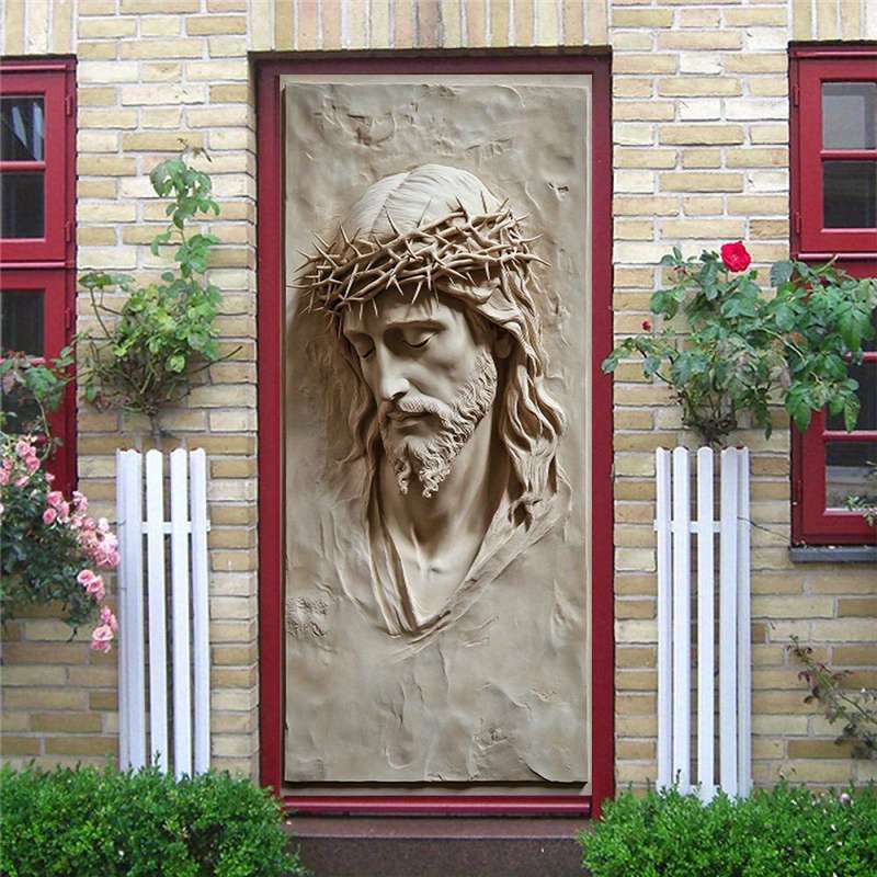 1pc 95.0x209.8cm Jesus Christian Themed Stickers