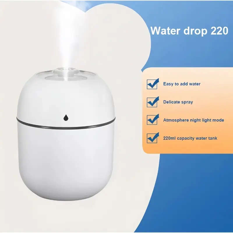 1pc Double Spray High Moisturizing Quiet Nano Spray Humidifier Perfume USB Power Supply 6.09oz Capac