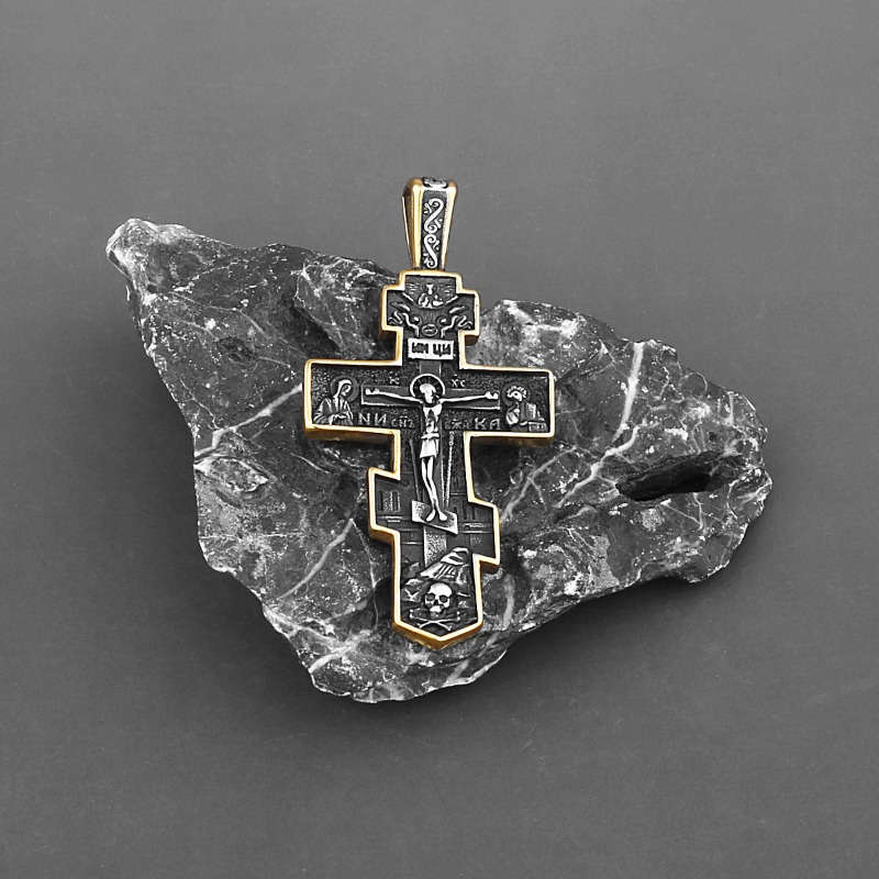 1 Piece Cross Charm Add Pearl Chain Jesus Theme Pendant