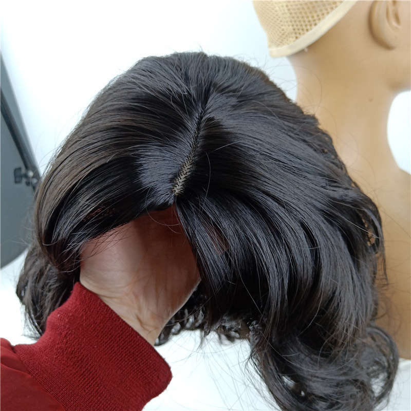 1Pc Black 30.48cm Fashion Design Wig