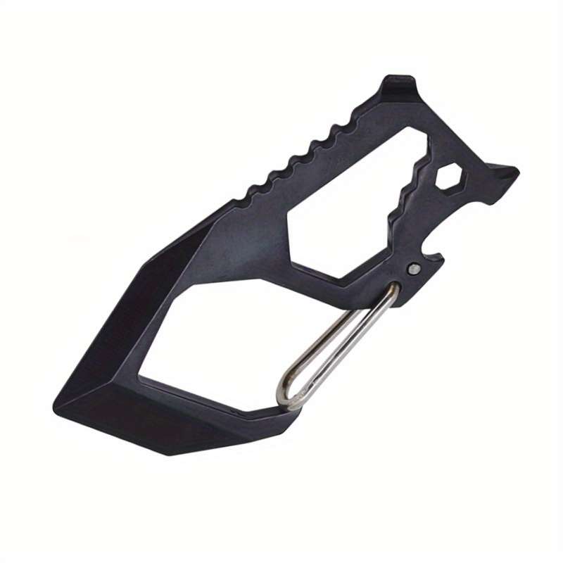 1pc Multifunctional EDC Keychain Knife Portable Metal Pocket Tool with Spear Point