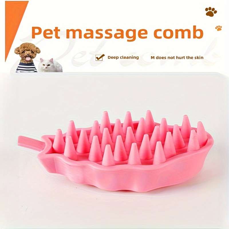1pc Pink opp packaging Pet Comb