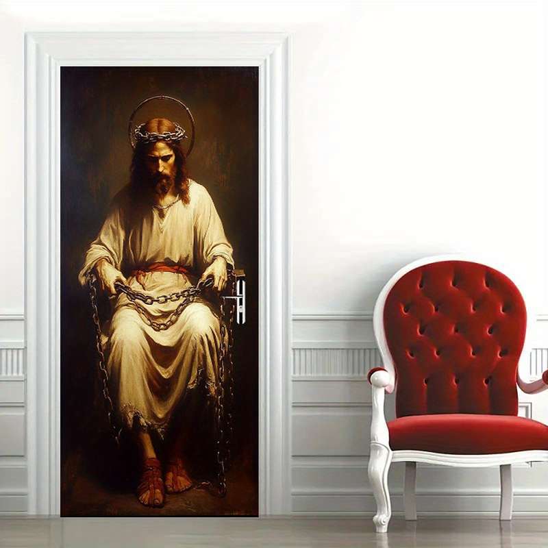 1pc 95.0x214.88cm Jesus Christian Themed Stickers