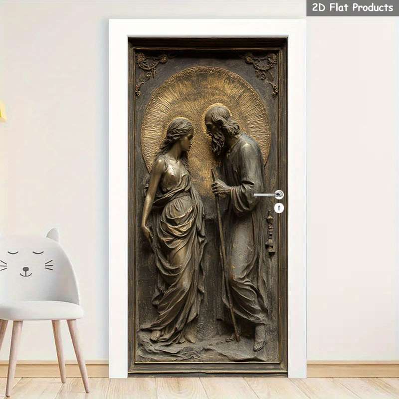 1pc 95.0x214.88cm Jesus Christian Themed Stickers