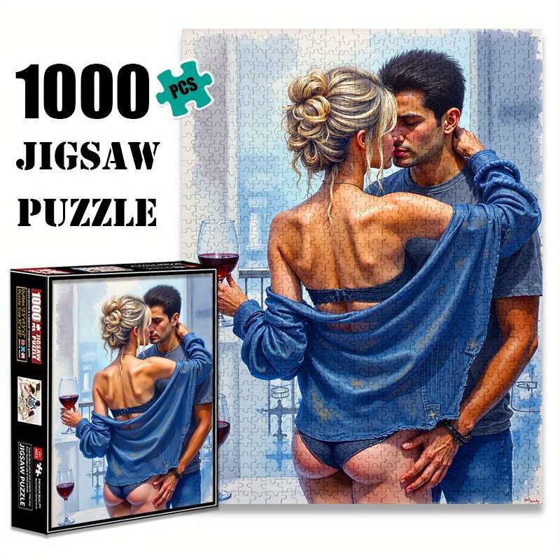 1000pcs Romantic Couple Jigsaw Puzzle for Adults White Premium Anti-Scratch High