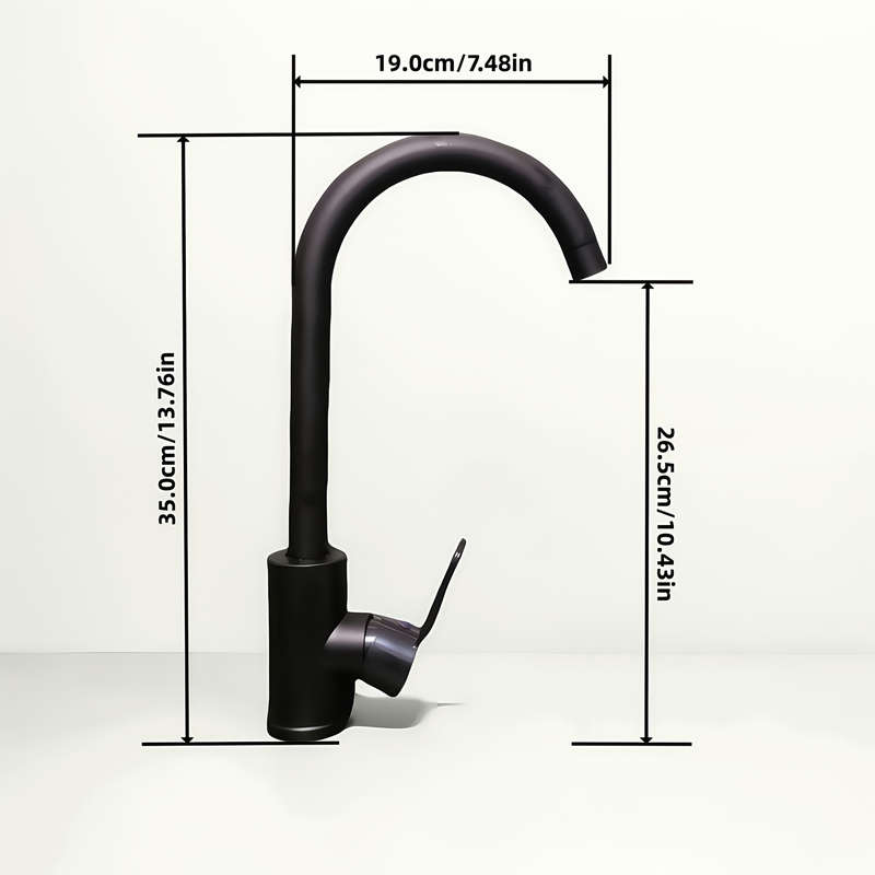 1PC Black Kitchen Faucet Hot And Cold Sink Basin Washbasin Large Curve Multi          function Tap