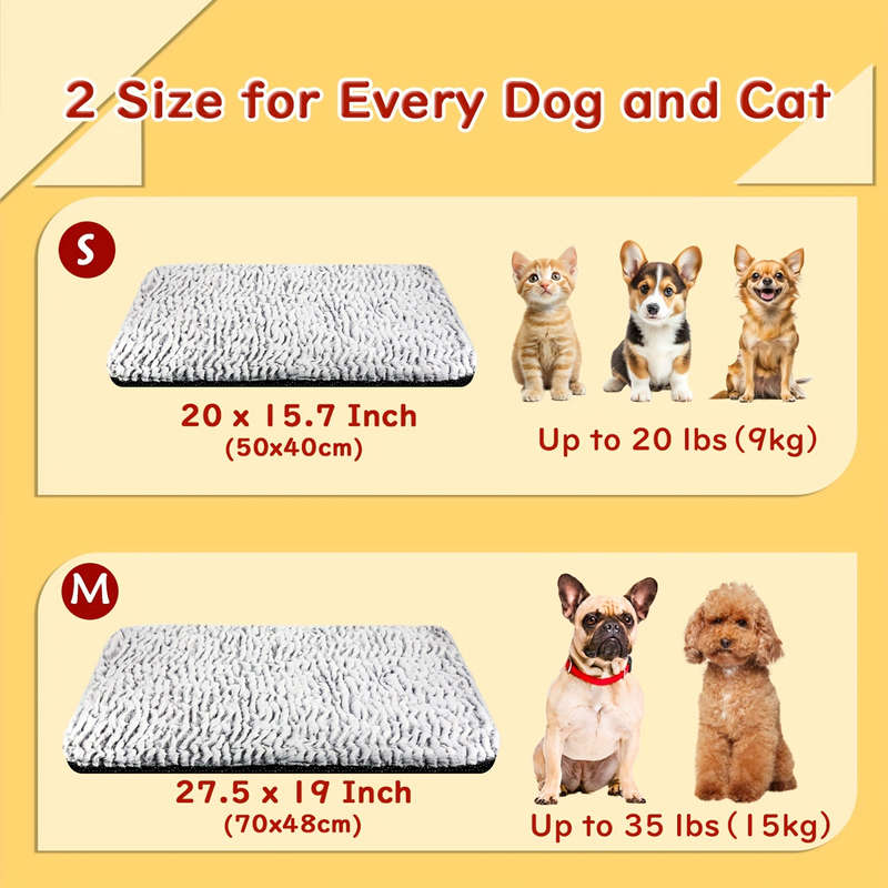 1PC Pet Mat White And Gray Size S  50.8cm X 39.88 cm