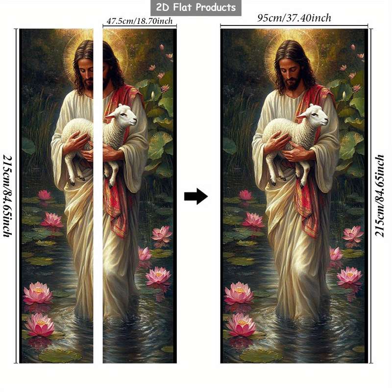 1pc 95.0x214.88cm Jesus Christian Themed Stickers