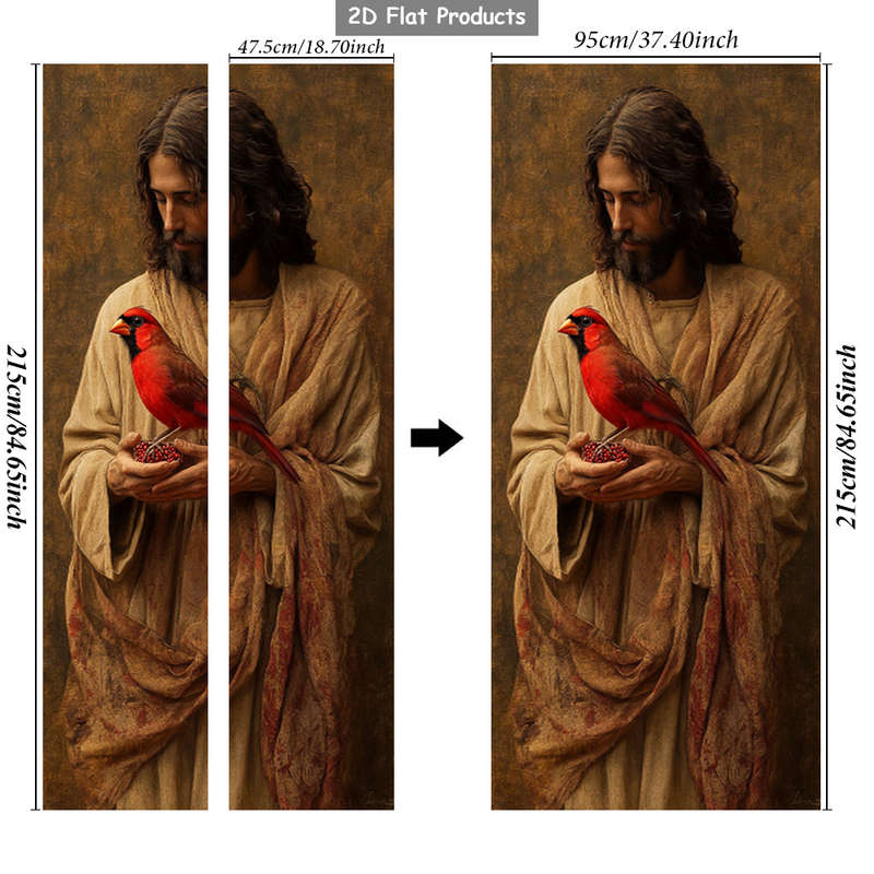 1pc 95.0x214.88cm Jesus Christian Themed Stickers