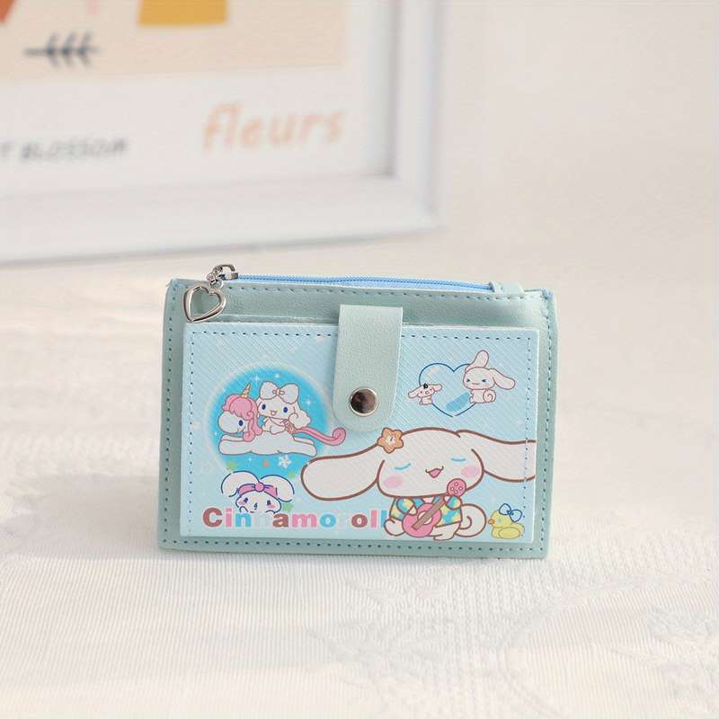 1pc Sanrio Kuromi Multi-Functional Card Holder Coin Purse C Cute Cartoon Design PU Material