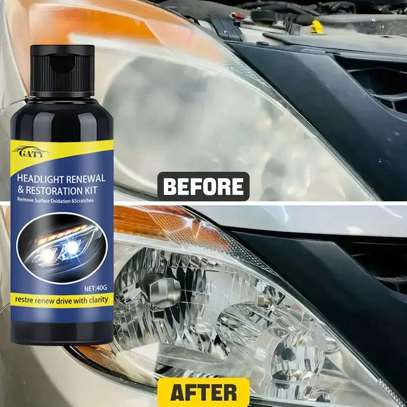 1pc Universal Car Headlight Brightness Restoration Paste ABS Material Remove Scratches and Restore M