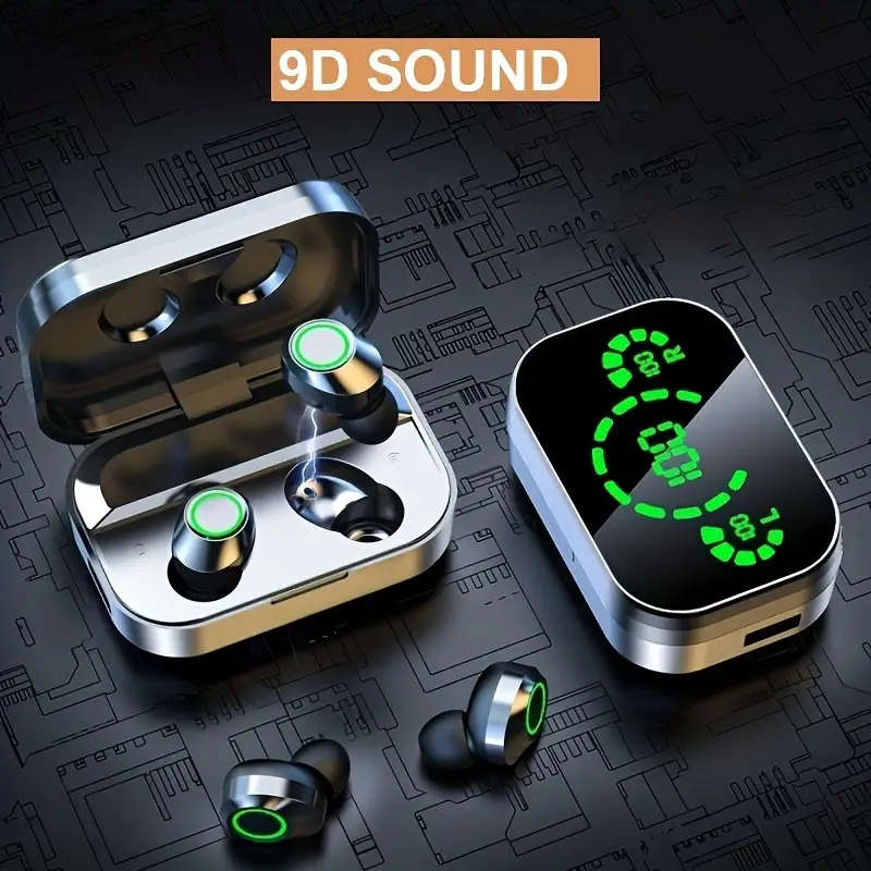 Wireless Headphones with Extended Battery Life Hi-Fi Stereo Sound And Microphone for Android And Ios