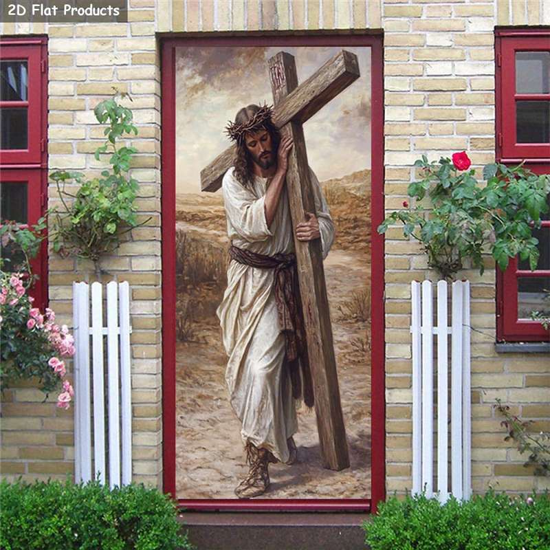 1pc 95.0x209.8cm Jesus Christian Themed Stickers