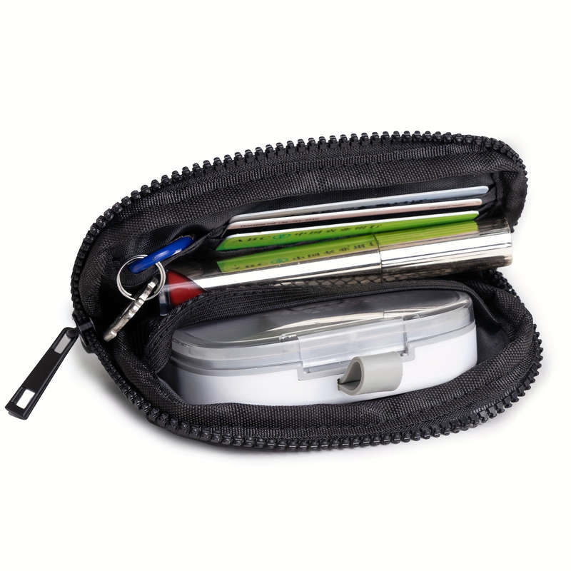 1pc Minimalist Everyday Women'S Wallet Made of Durable Nylon Multi-Functional Card Holder Keychai