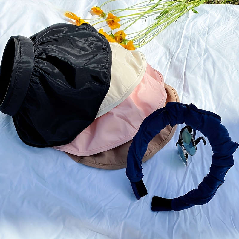 1pc 2-in-1 Lightweight Quick-Dry Sun Visor Hat Headband for Outdoor Activities C Adjustable Brea